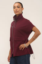 ZIP DETAIL SLEEVELESS JACKET (15298740224384)