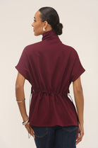 ZIP DETAIL SLEEVELESS JACKET (15298740224384)