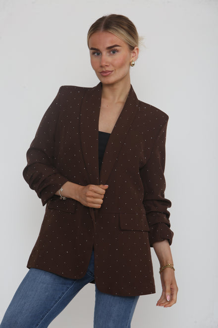RHEINSTONE EMBELLISHED BLAZER