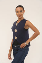SIENNA BIG GOLD BUTTON KNIT WAISTCOAT (15287825170816)