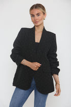 RHEINSTONE EMBELLISHED BLAZER