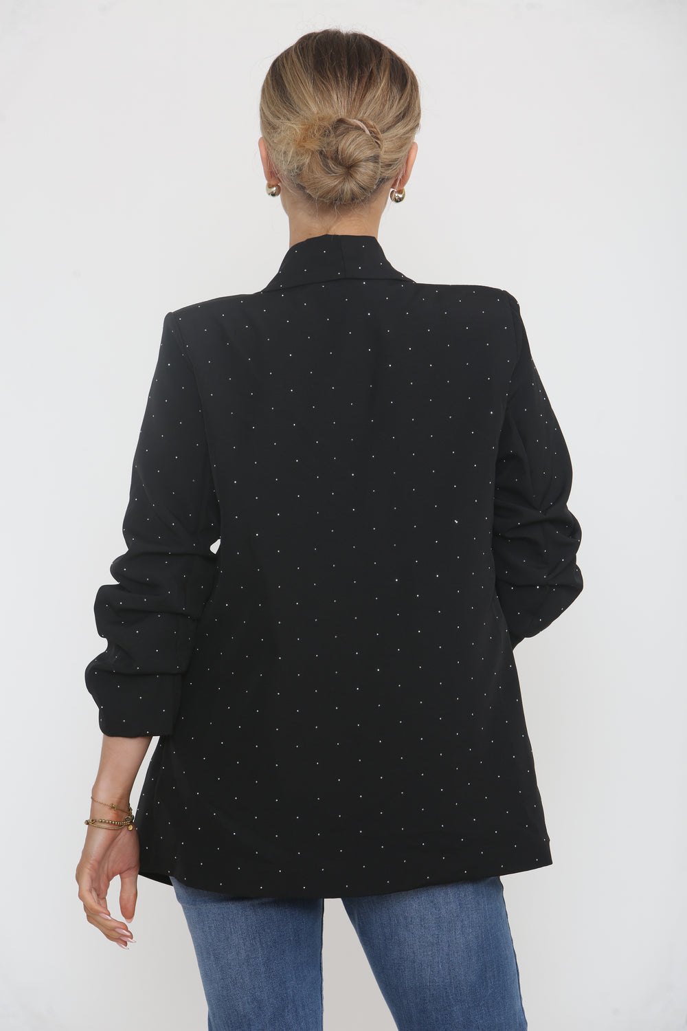 RHEINSTONE EMBELLISHED BLAZER