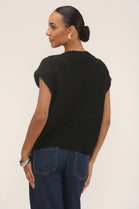 GOLD STAR BUTTON KNITTED WIAST COAT (15297295745408)