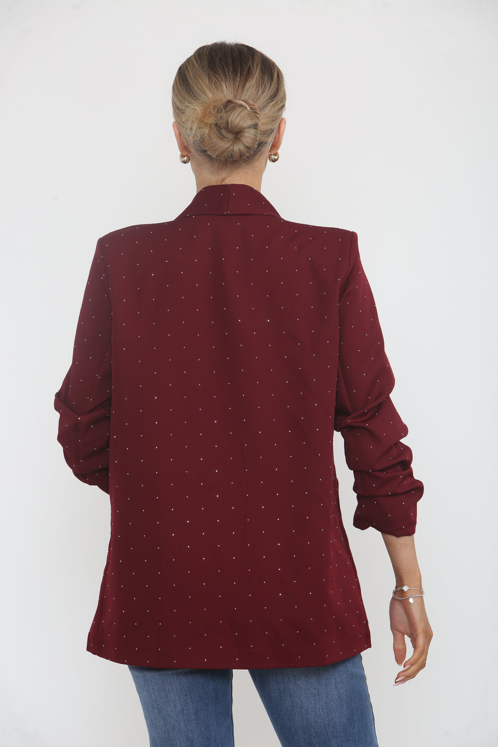 RHEINSTONE EMBELLISHED BLAZER