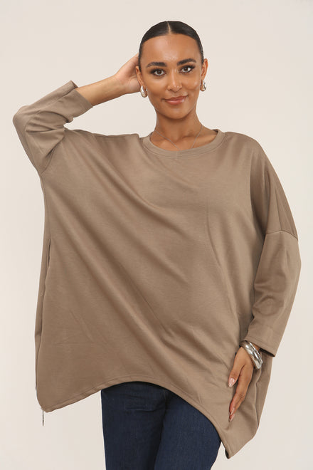 OVY OVERSIZED SIDE ZIP SWEAT (15287303963008)