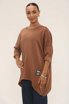 OVERSIZED SIDE ZIP SWEAT (15287280435584)
