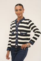 DENIM STRIPE CARDIGAN (15297246298496)