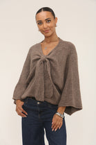 BOW PLAIN KNIT JUMPER (15298872082816)