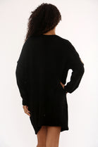 HEART SLEEVE KNIT JIMPER DRESS (15351275389312)