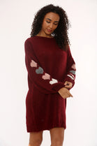 HEART SLEEVE KNIT JIMPER DRESS (15351268540800)