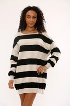 STRIPE KNIT JUMPER DRESS (15351278829952)