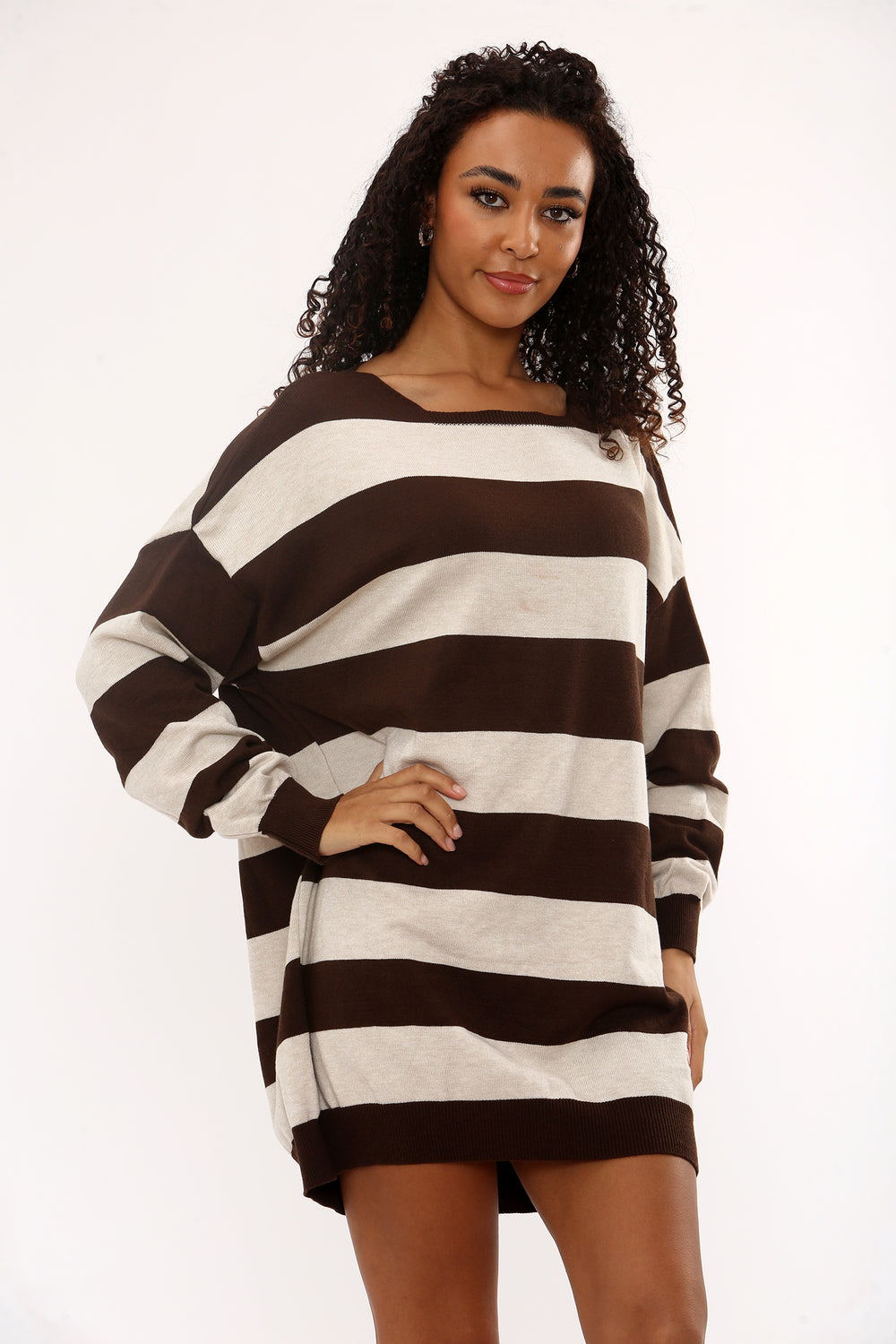 STRIPE KNIT JUMPER DRESS (15351277093248)