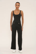ADA GOLD BUTTON WAIST DETAIL TROUSER (15287166468480)
