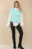GOLD BUTTON DETAIL WAIST COAT (15071119835520)