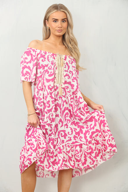 PAISLEY TASSEL DRESS (15117569589632) (15126670901632) (15142006260096)