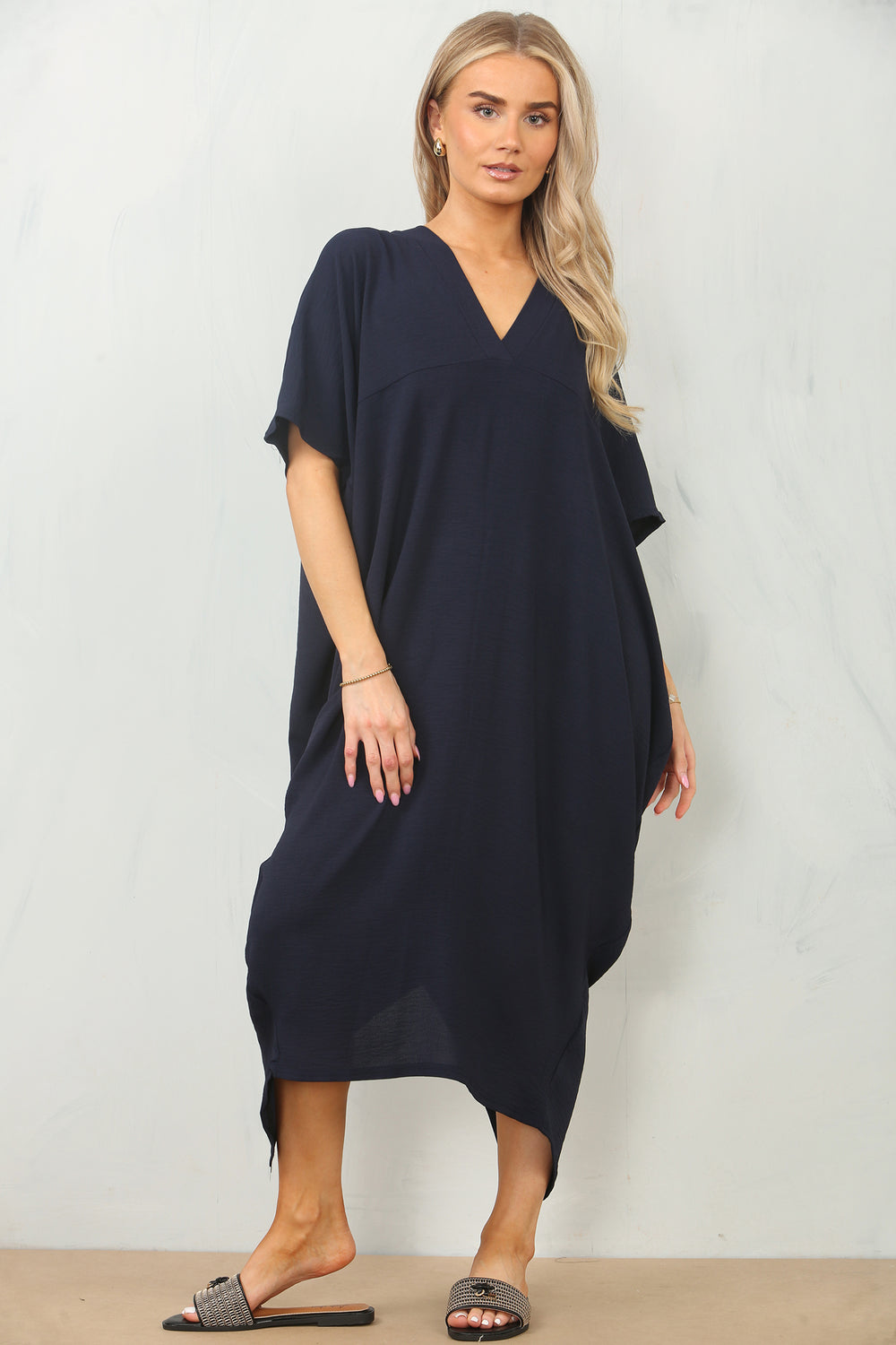 CAP SLEEVE OVERSIZED TUNIC DRESS (15116585959808)