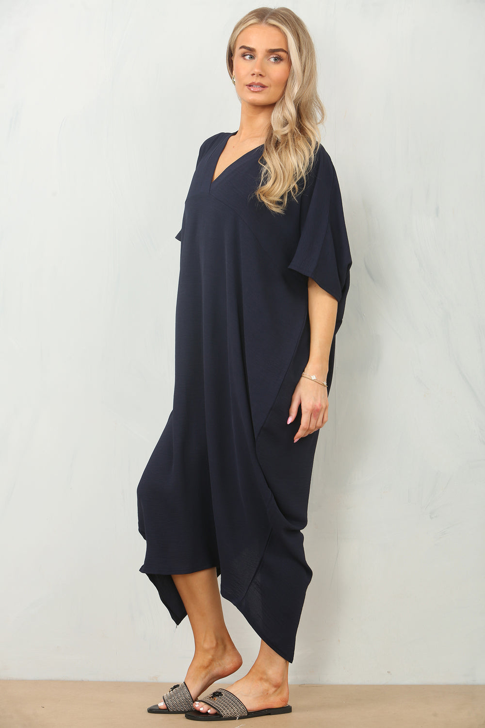 CAP SLEEVE OVERSIZED TUNIC DRESS (15116585959808)
