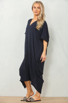 CAP SLEEVE OVERSIZED TUNIC DRESS (15116585959808)