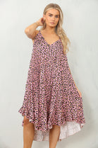 LEOPARD PLEATED SUN DRESS (15117581123968)