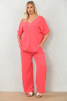 NECKLACE CAP SLEEVE LOUNGEWEAR (15135045747072)
