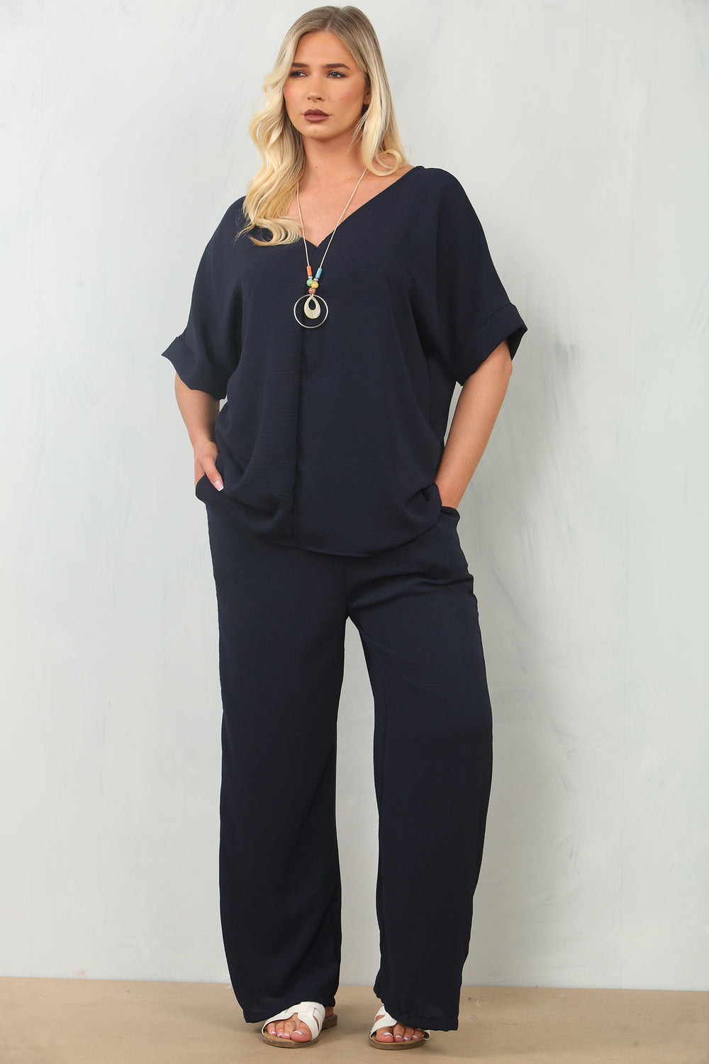 NECKLACE CAP SLEEVE LOUNGEWEAR (15135048630656)