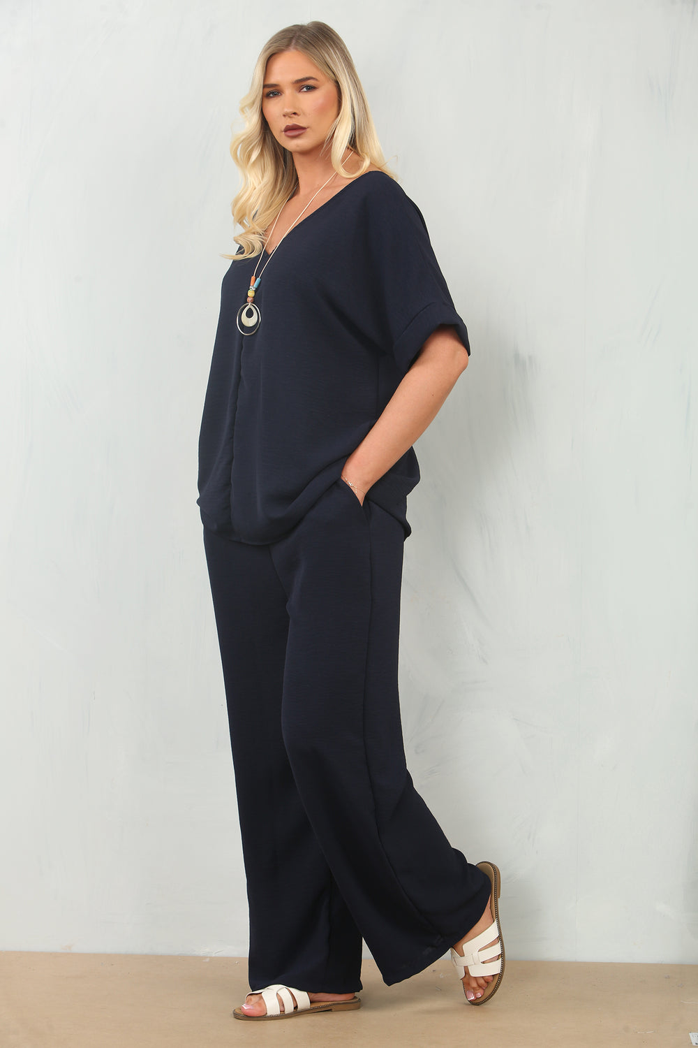 NECKLACE CAP SLEEVE LOUNGEWEAR (15135048630656)
