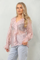 POLKA DOT RUFFLE TOP (15117555106176)