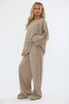 GOLD BUTTON SLEEVE LOUNGE SET (15357063364992)