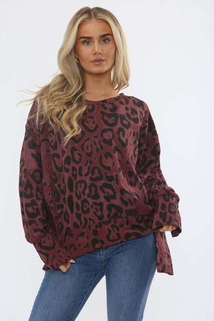 SIDE SLIT LEOPARD SWEAT (15361034977664)