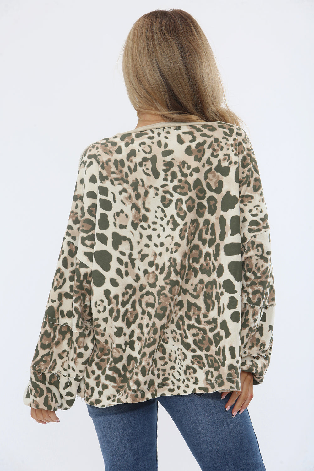 LEOPARD HEM OVERSIZED TOP (15357105602944)