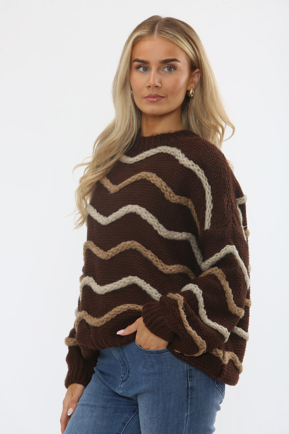 KNITTED ZIG ZAG JUMPER (15361042973056)