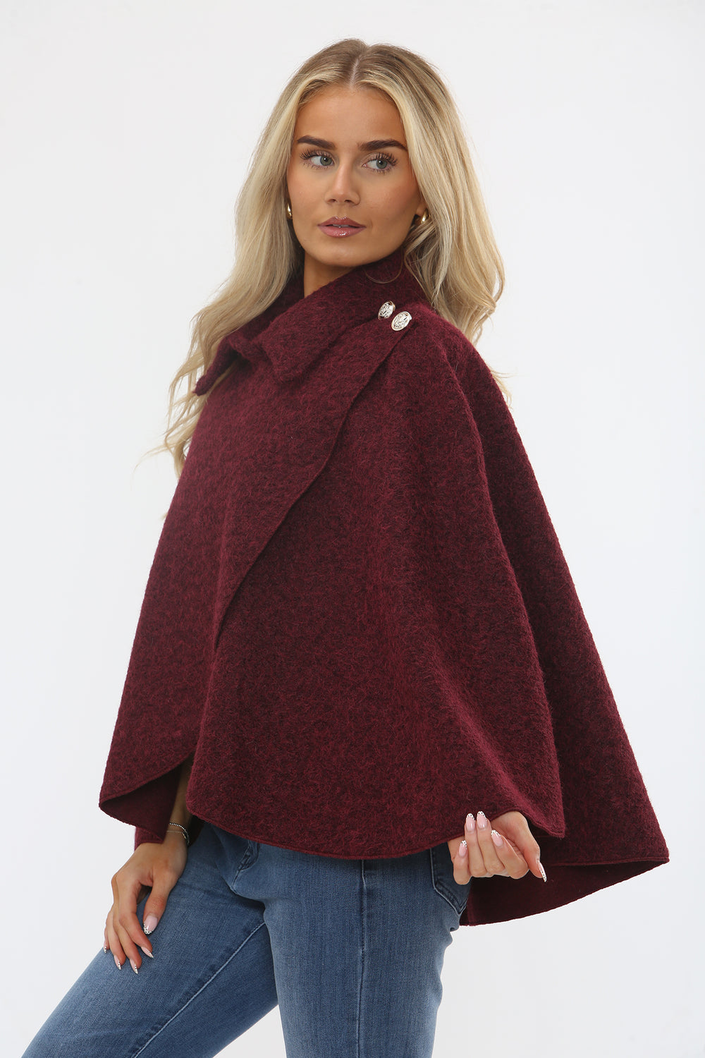 GOLD BUTTON SHOULDER KNITTTED TOP (15357120151936)
