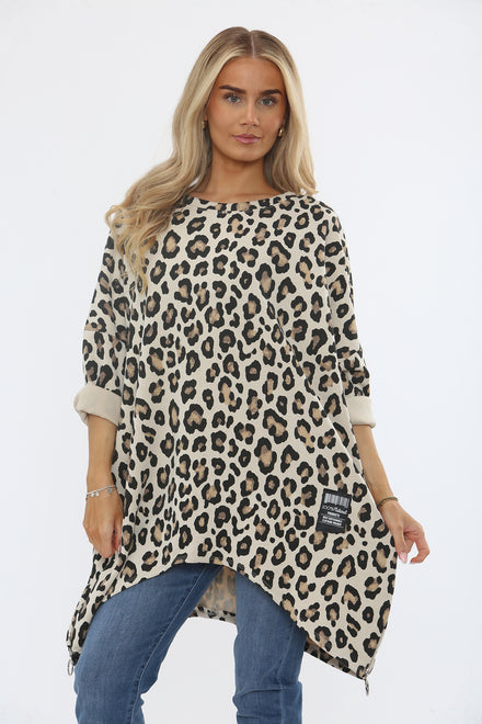 ZIP DETAIL LEOPARD SWAET (15361045528960)