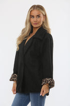 LEOPARD LINNED KNITTED JACKET (15357171302784)