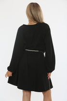 PEARL BELTED GLITTER DRESS (15361046249856)