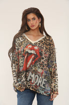 PRINTED LUREX KNIT OVERSIZED TOP (15302337200512)