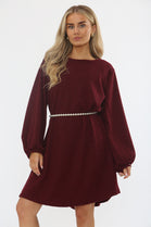 PEARL BELTED GLITTER DRESS (15361045987712)