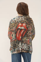 PRINTED LUREX KNIT OVERSIZED TOP (15302337200512)
