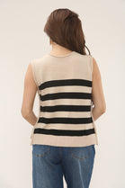 STRIPE GOLD BUTTON TANK TOP (15302377603456)