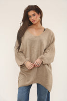 WATERFALL VNECK KNIT TOP (15302577422720)