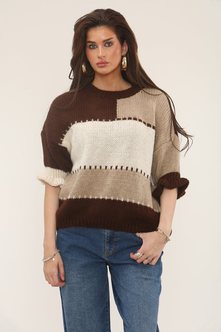 PATCH KNIT FRILL TOP (Copy) (15302546063744)