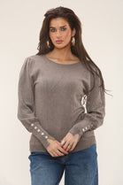 GOLD BUTTON SLEEVE DETAIL JUMPER (15302691488128)