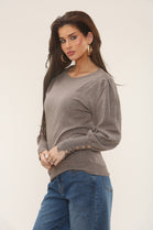 GOLD BUTTON SLEEVE DETAIL JUMPER (15302691488128)