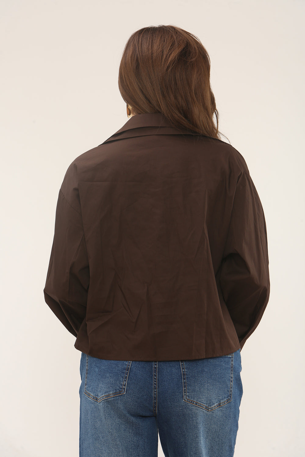 GOLD BROACH DOUBLE COLLAR SHIRT (15302391398784)
