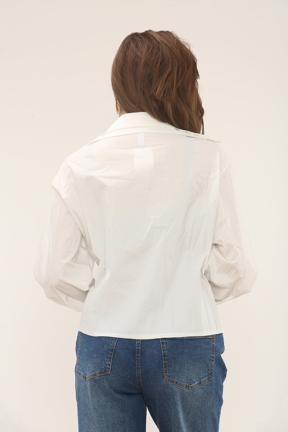 GOLD BROACH DOUBLE COLLAR SHIRT (15302395429248)