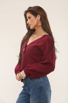 PUFF SLEEVE GOLD BUTTON TOP (15302489407872)