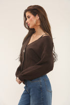 PUFF SLEEVE GOLD BUTTON TOP (15302485803392)