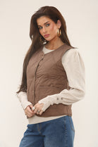 DAIMOND QUILTED WAIST COAT (15310245888384)