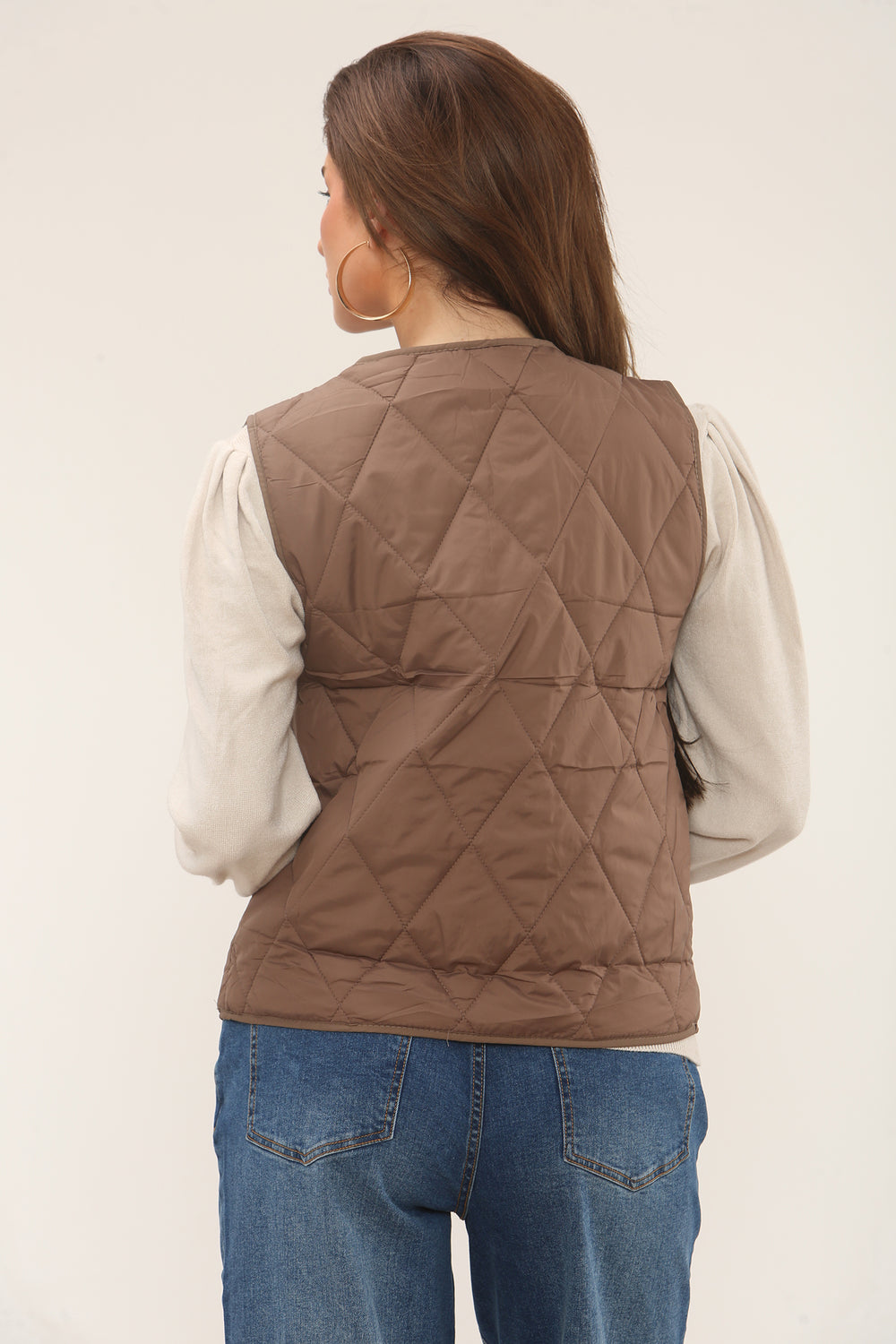 DAIMOND QUILTED WAIST COAT (15310245888384)