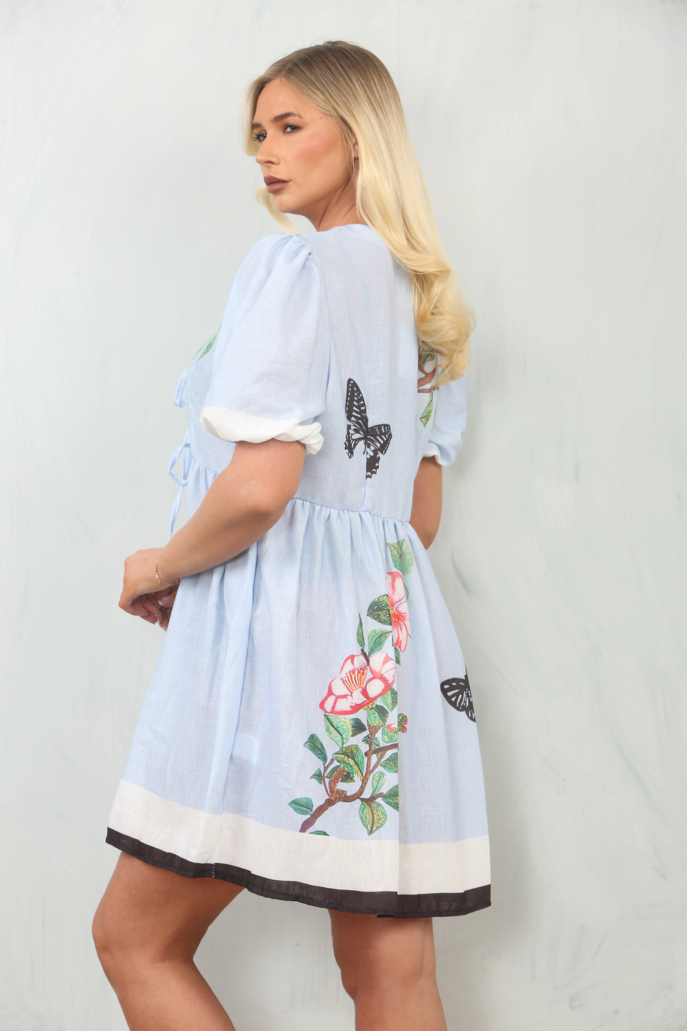 PRINTED BOW DRESS (15137397408128)